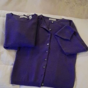 LORD & TAYLOR 100% CASHMERE SWEATER SET